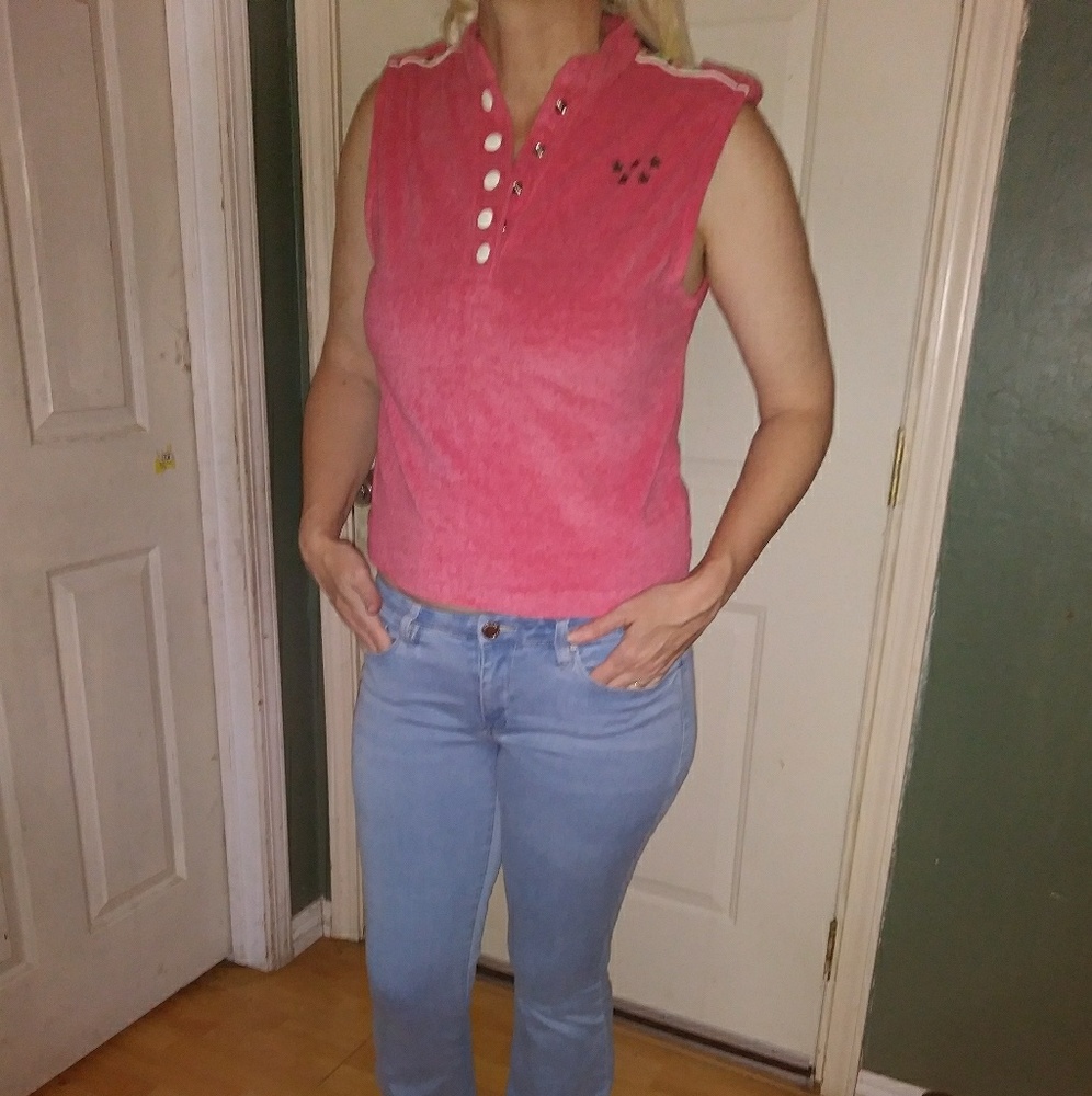 Blue Marlin Size S Womens Terry Cloth Tank nwt